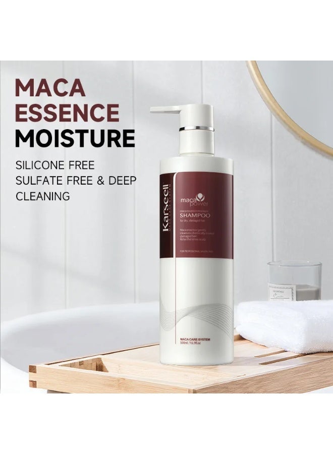Karseell Maca Power Moisture Shampoo – Maca Essence Moisture Care 500ml - Image 2